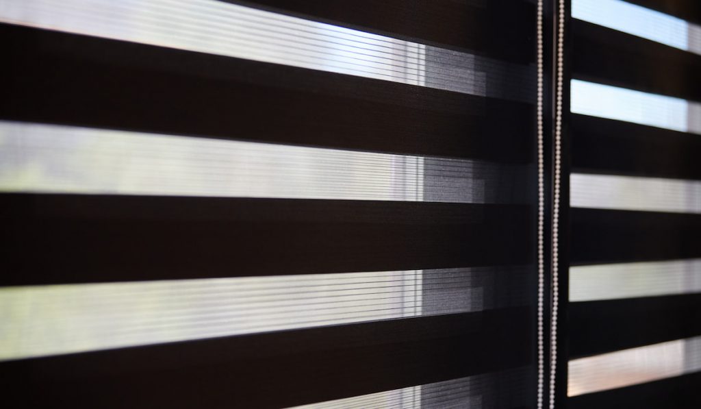 Modern fabric blinds in an apartment